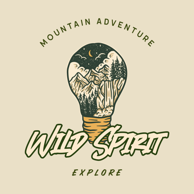 Wild Spirit Mountain Adventure Explore by Tip Top Tee's