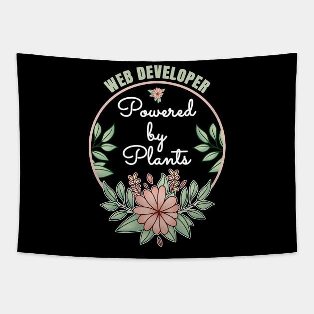 Web Developer Powered By Plants Lover Design Tapestry by jeric020290