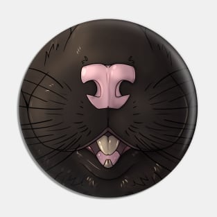 Black Rat Mask Pin