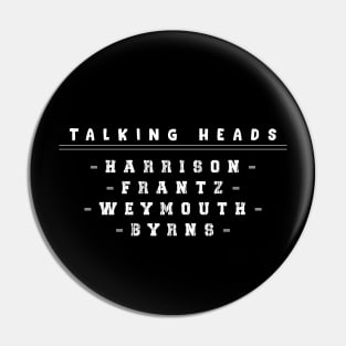 Talking Heads List Pin