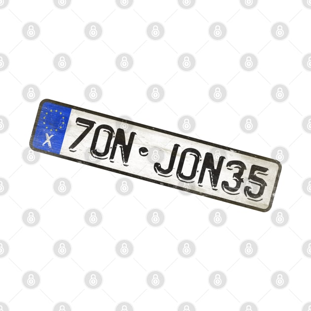 Jon Jones - License Plate by Girladies Artshop