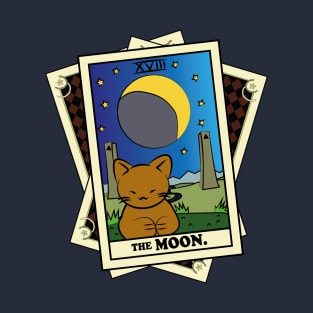 TAROT CARDS DECK | THE MOON. | FORTUNE CAT T-Shirt