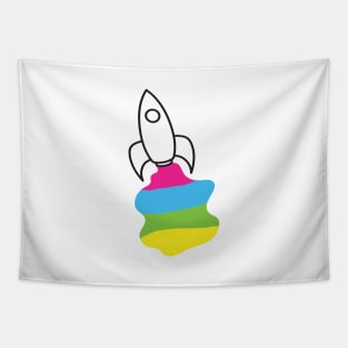 Colorful Rocket Tapestry