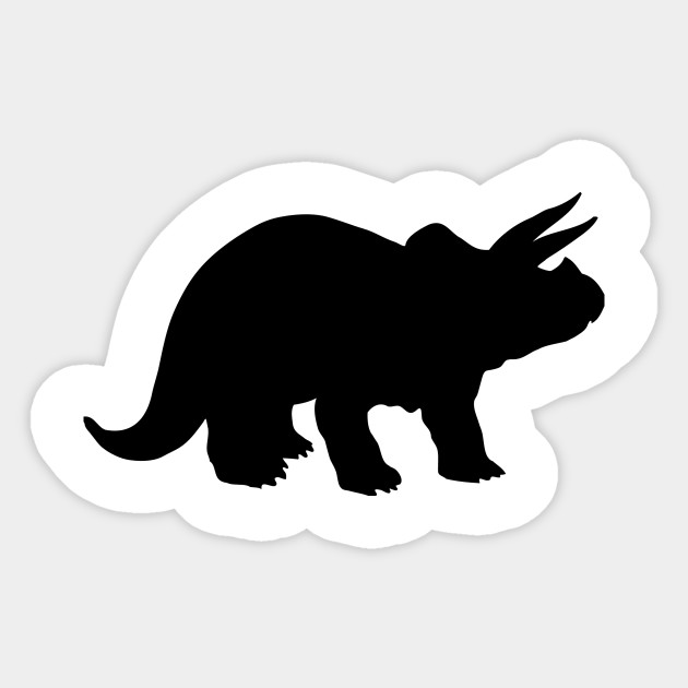 Triceratops Dinosaur Silhouette Triceratops Sticker Teepublic