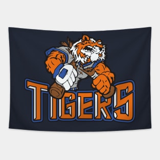 Tigers Baseball Logo Tapestry