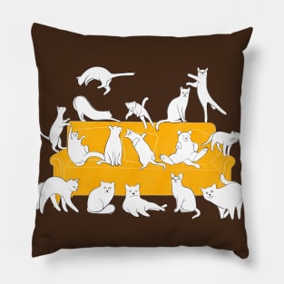 Cute Cats on the Couch Pillow