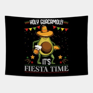 Avocado - Holy Guacamole! It's Fiesta Time - Mexican Sombrero Tapestry