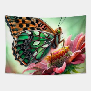 Dark Green Fritillary - Watercolor Butterfly Tapestry