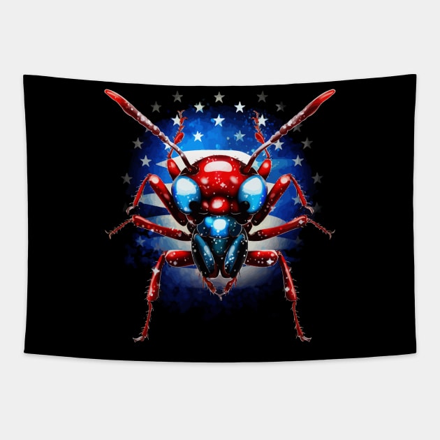 Patriotic Ant Tapestry by JH Mart