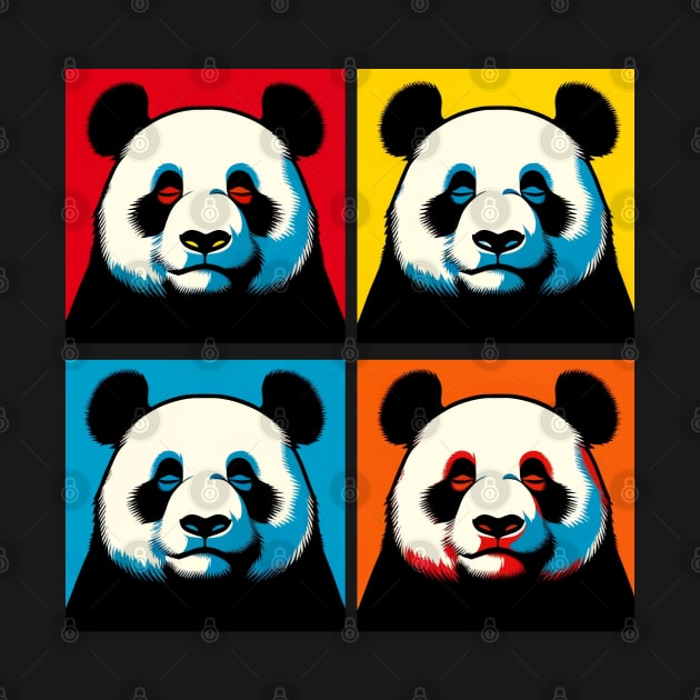 Pop Closed Eyes Panda - Funny Panda Art by PawPopArt