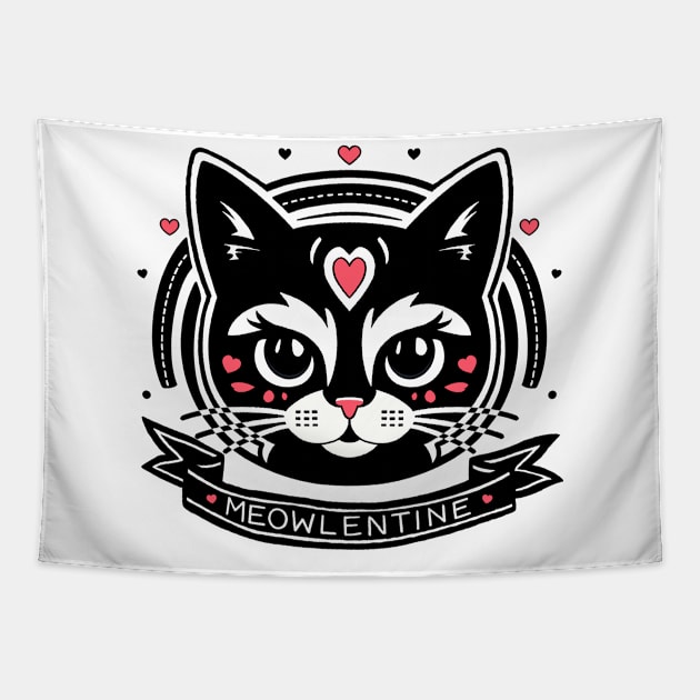 Meowlentine Tapestry by Meowlentine