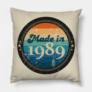 Retro Vintage Made In 1989 Pillow