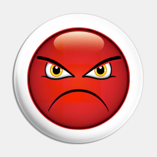 Angry Face Pin