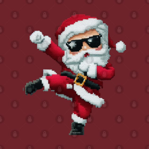 Christmas Santa Popstar embroidery style 26 by fadinstitute