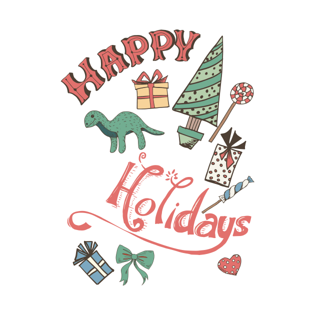 Retro Happy Holidays by SWON Design