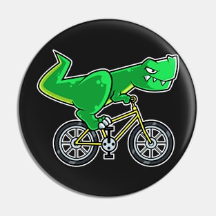 Tyrannosaurus Bicycle Cyclist Dinosaur Cycling design Pin