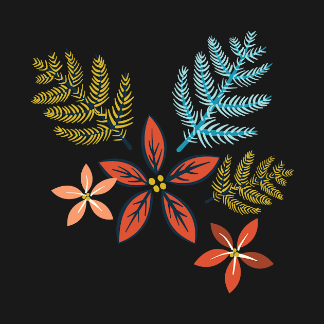 Cute Pine & Poinsettia by SWON Design