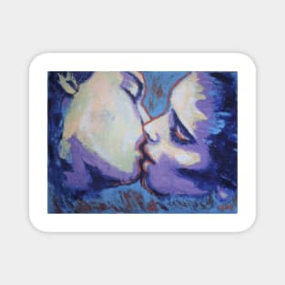 Lovers - Kiss In Purple And Blue Magnet