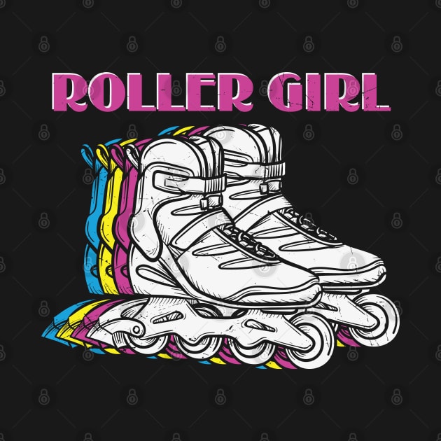 Roller Girl Cool Roller Derby Graphic Roller Skating Lover Gift by BadDesignCo