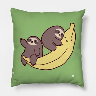 Happy Birthday Giant Banana Sloths Pillow