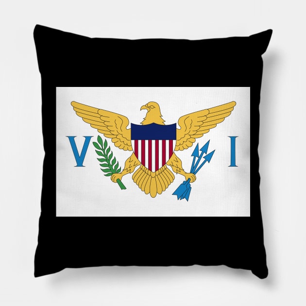 Virgin Islands Pillow by Wickedcartoons
