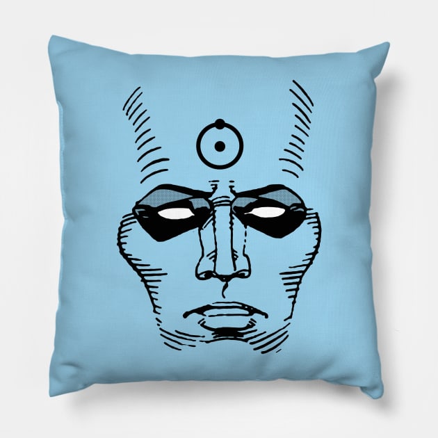 DR. MANHATTAN - Huge face Pillow by ROBZILLA