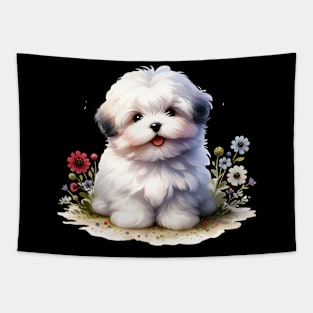 Cute Coton De Tulear Puppy Tapestry