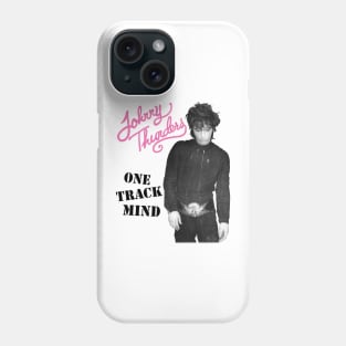 Johnny Thunders- One Track Mind on a white ringspun Phone Case