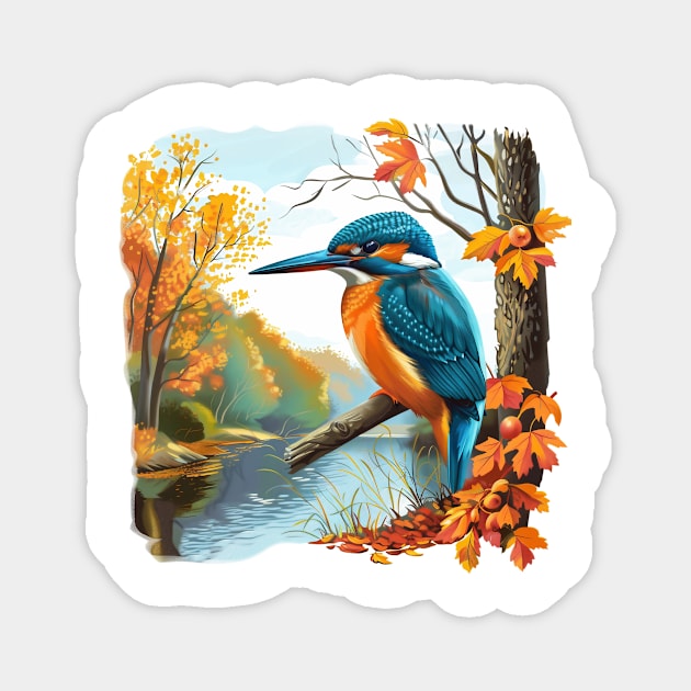 Kingfisher Magnet by zooleisurelife