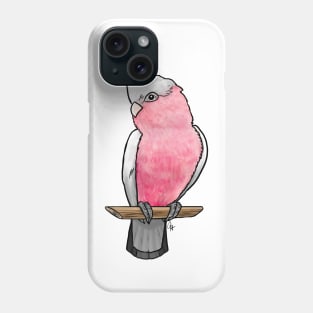 Bird - Rose-Breasted Cockatoo - Crest Up Phone Case