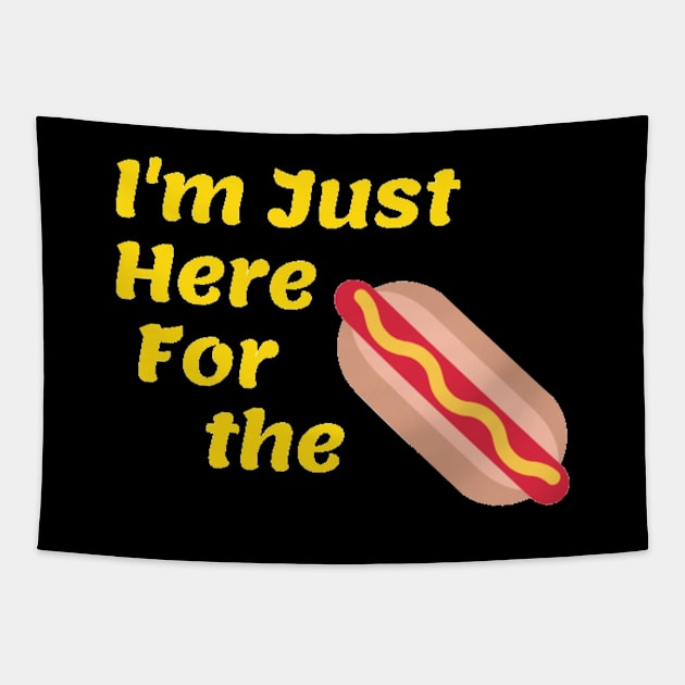 Hot dog humor Tapestry by Island Chef2