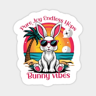 Pure joy, endless hops - bunny vibes Magnet