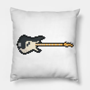 Pixel Black Precision Bass Guitar Pillow