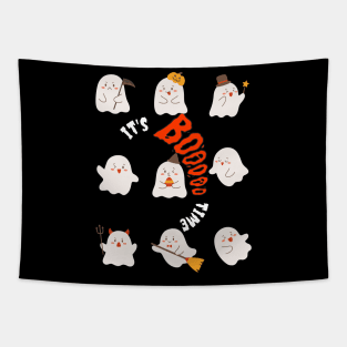 It's Boo Time Shirt, Funny T-Shirt, Cute Ghosts Tee, Halloween Gift Ideas Tapestry