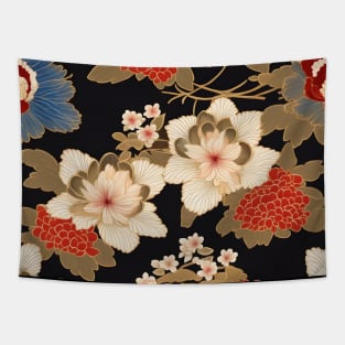 Floral Kimono Textile Pattern Tapestry