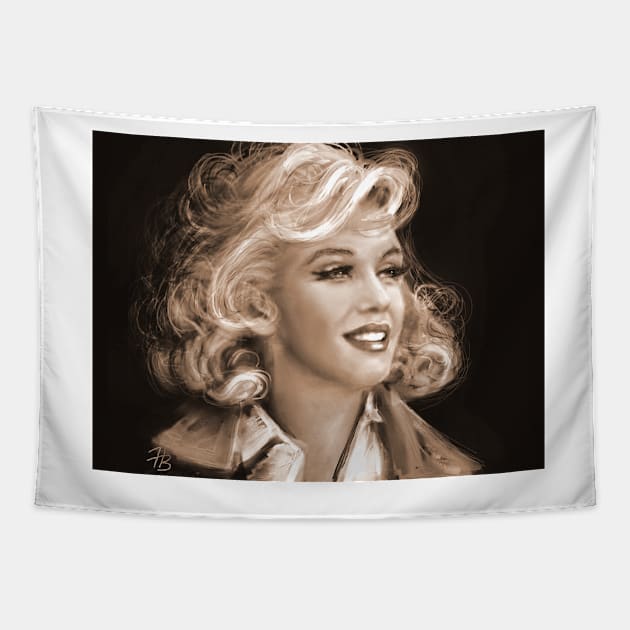 Marilyn Sepia Tapestry by Angie Braun