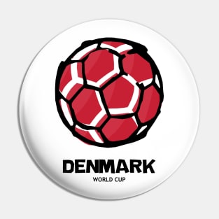 Denmark Football Country Flag Pin