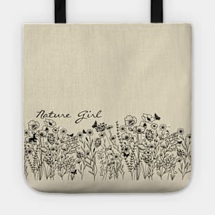 Nature Girl Minimalist T shirt Tote