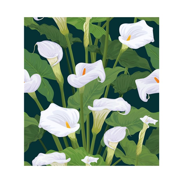 Cute White Flowers Pattern | Beautiful Floral by Motaz