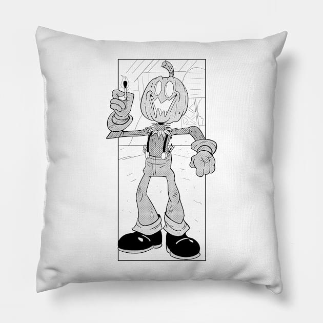 Mr. Pumpkinhead Pillow by Phreephur