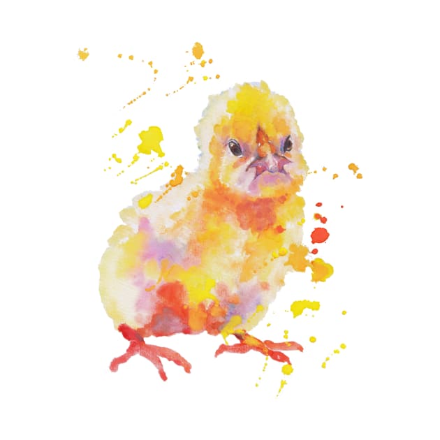 Yellow happy chick by AgniArt