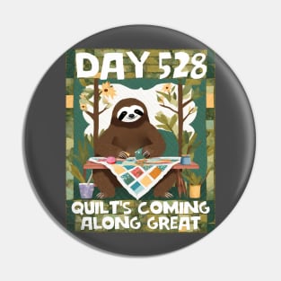 Funny sloth quilter quilting obsession sewing seamstress Pin