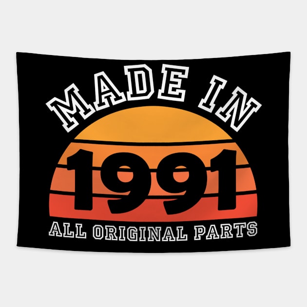 Made 1991 Original Parts 30th Birthday Tapestry by jodotodesign