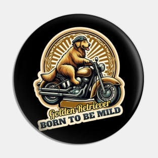 Golden Retriever Easy rider Pin