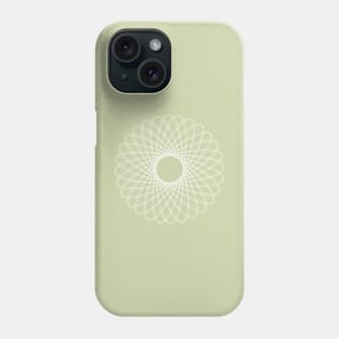 mathematical rotating roses - powder green Phone Case