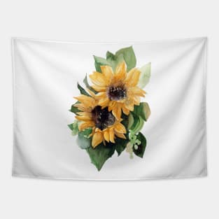 Sunflower Watercolor Tapestry