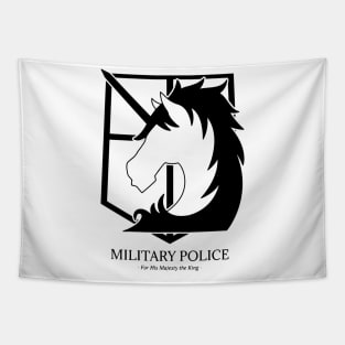 attack on titan wings logo military police Tapestry