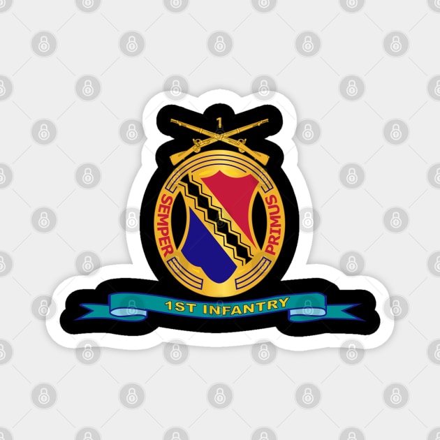 1st Infantry Regiment  w Br - Ribbon Magnet by twix123844