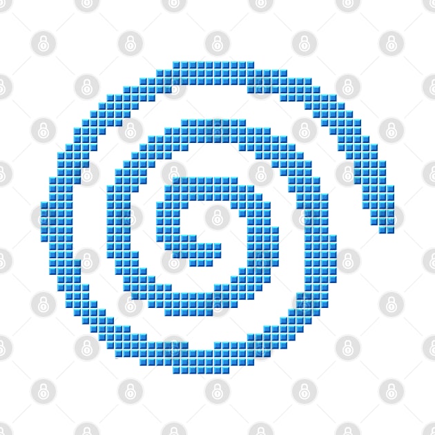 Dreamcast Pixel Cubes - blue by CCDesign