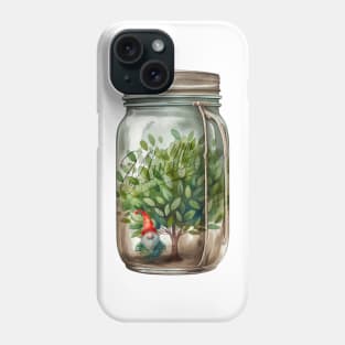 Whimsical Gnome Under Tree in Jar Phone Case